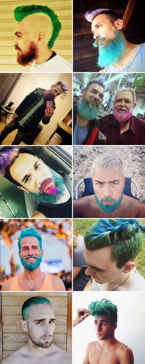 Синий цвет волос на темные волосы. Виды красителей 03