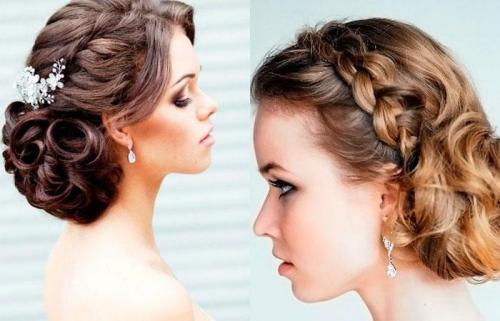 Накрученные волосы средней длины без челки. Красивые прически на средние волосы для женщин 50+ 32