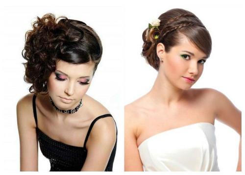 Накрученные волосы средней длины без челки на свадьбу. Прически на свадьбу на средние волосы