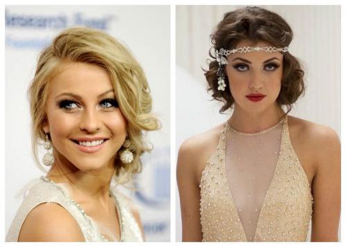 Накрученные волосы средней длины без челки на свадьбу. Прически на свадьбу на средние волосы