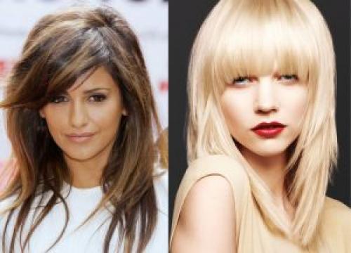 Прически на средней длины волосы с челкой. Каскад на средние волосы с челкой