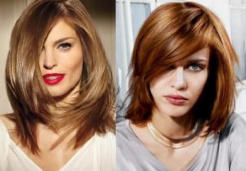 Прически на средней длины волосы с челкой. Каскад на средние волосы с челкой
