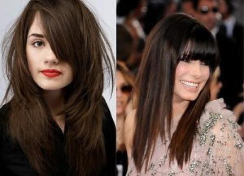 Прически на средней длины волосы с челкой. Каскад на средние волосы с челкой