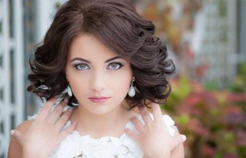 Укладка на средние волосы каре. Пробор 17 Укладка на средние волосы каре. Пробор 17