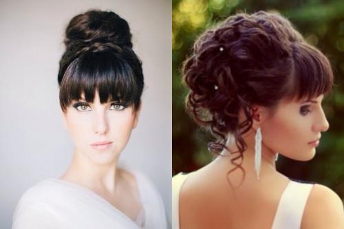 Собранные прически с челкой. Выбор прически в зависимости от вида челки
