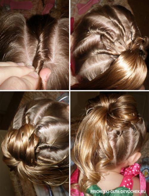 Прически для детей на короткие волосы. 5 детских причесок с пучками