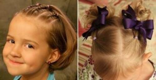 Прически на выпускной девочке 10 лет. Стрижки на короткие волосы  для школьниц