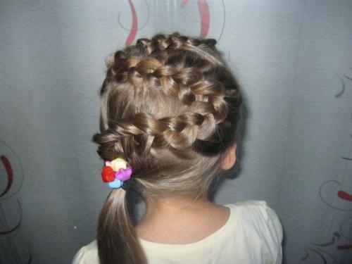Косички на короткие волосы для детей. Причёски на волосы короткой длины