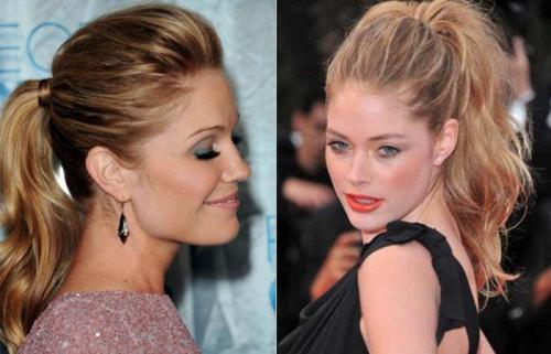 Хвост с выпущенными прядями. Причёски с хвостом для работы или учёбы 12 Хвост с выпущенными прядями. Причёски с хвостом для работы или учёбы 12