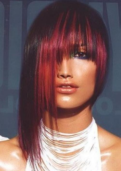 Стрижка асимметрия на среднюю длину. Асимметричная стрижка на средние волосы