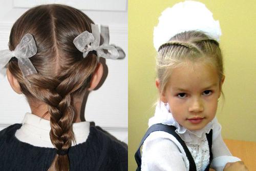 Прически для волос для детей. Детские прически с бантами из волос