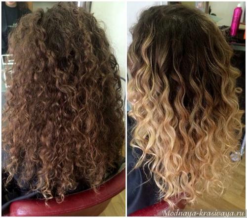 Омбре балаяж на длинные волосы. Длинные волосы