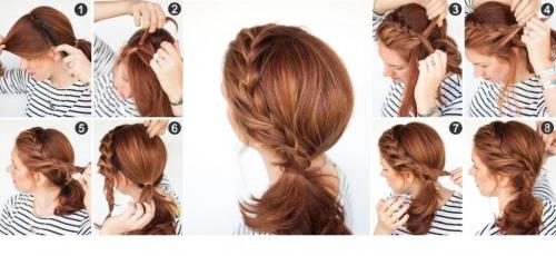 Простые прически на средние волосы. Прически с косами