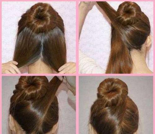 Детские прически с бубликом. Как сделать прическу с бубликом для волос пошагово с фото