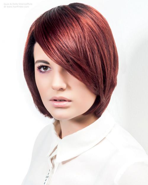 Стрижки для волос средней длины. Челка при средней стрижке