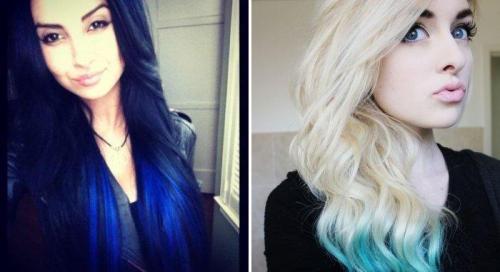 Темно синий цвет волос краска. Как правильно выбрать синий?