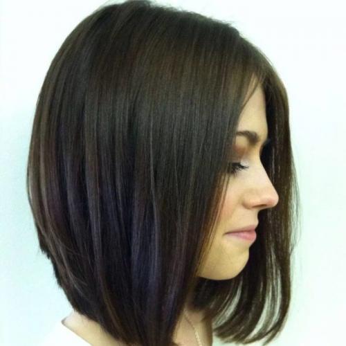 Каре на ножке стрижка женская без челки – фото