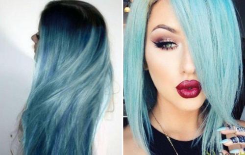 Темно синий цвет волос краска. Как правильно выбрать синий?