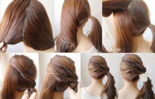 Как сделать небрежный хвост на голове современный. Варианты укладки 04 Как сделать небрежный хвост на голове современный. Варианты укладки 04