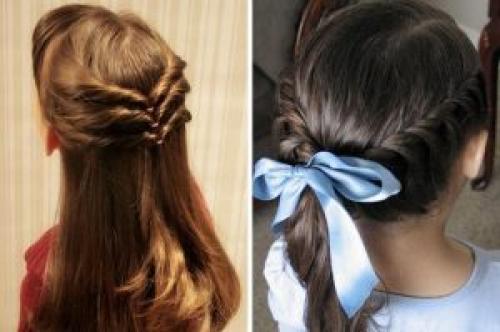 Причёски на длинные волосы для девочек. Простые прически для девочек в школу