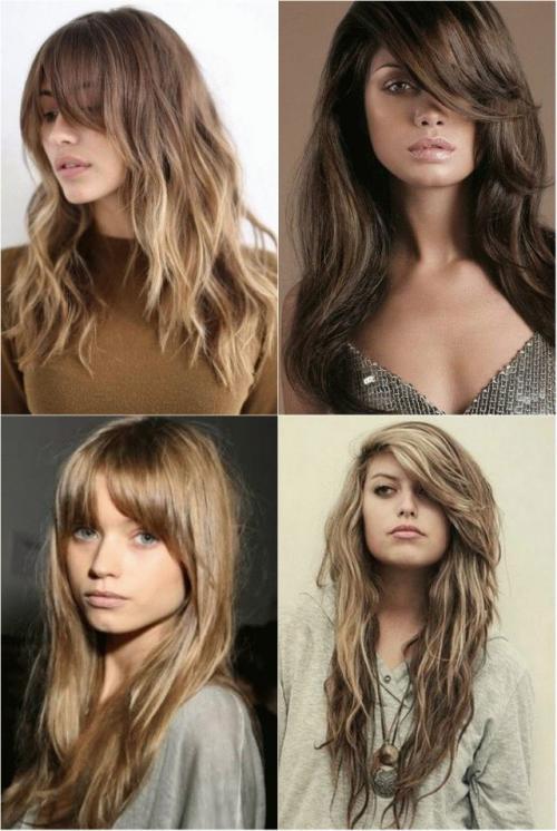 Стрижки на длинные волосы с челкой. Преимущества длинной челки