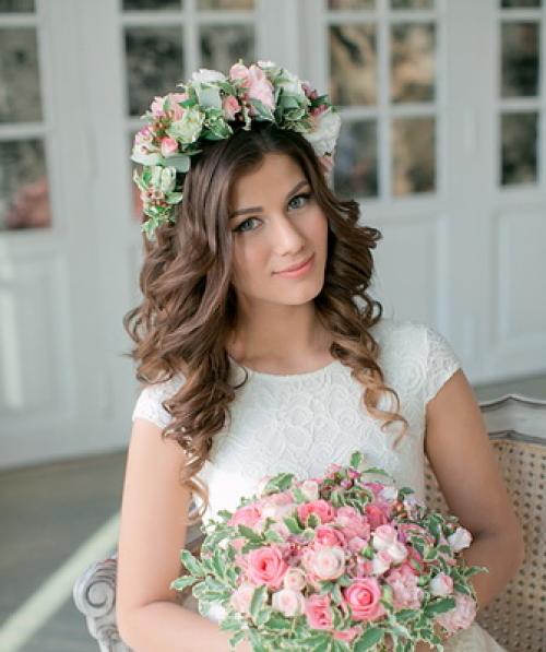 Прически для девочек с цветами. Выпускной вечер 09 Прически для девочек с цветами. Выпускной вечер 09