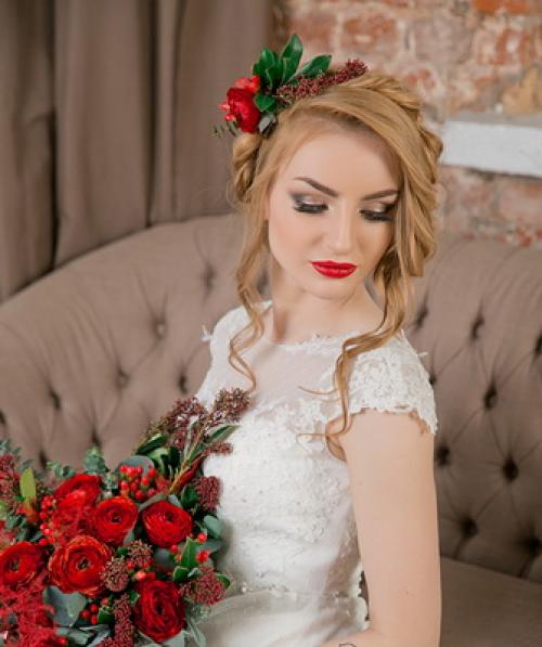 Прически для девочек с цветами. Выпускной вечер 07 Прически для девочек с цветами. Выпускной вечер 07