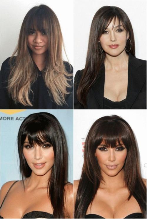 Стрижки на длинные волосы с челкой. Преимущества длинной челки