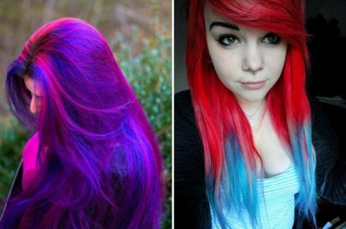 Темно синий цвет волос краска. Как правильно выбрать синий?