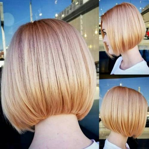 Каре короткое с длинной челкой. Модное классическое каре