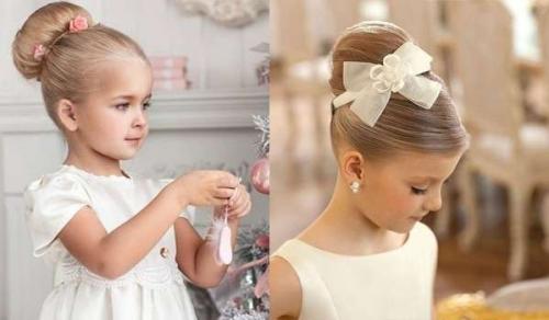 Прически с бубликом для детей. Как сделать прическу бублик ребенку на голове? Мастер-класс!