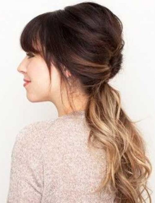 Прическа с прямыми волосами и начесом. Прически с начесом и челкой на собранные волосы (с фото)