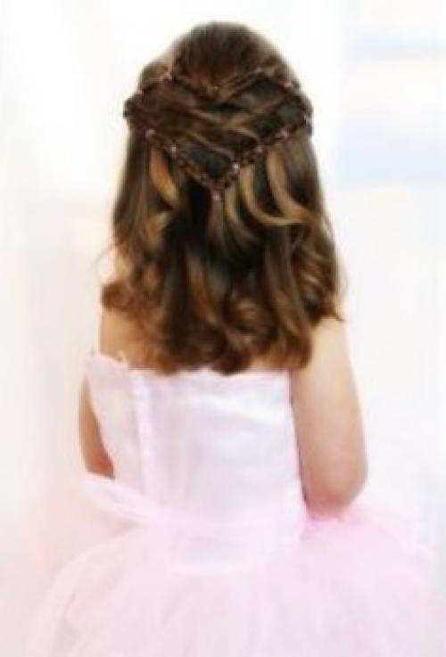 Детские прически на короткие волосы на выпускной. Локоны