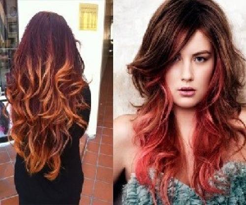 Кончики волос розового цвета. Розовые пряди на темных волосах 04