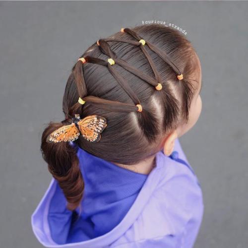 Прическа для девочек из хвостиков. Оригинальные хвостики