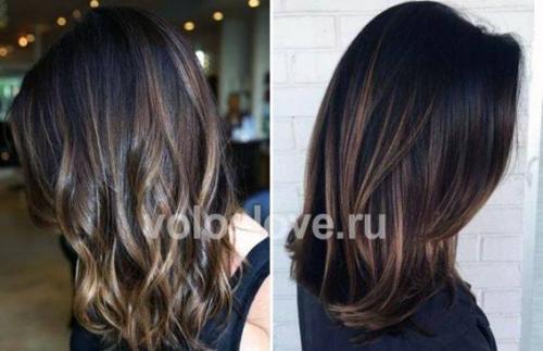 Шатуш БАЛАЯЖ на темные волосы. Обзор техники БАЛАЯЖ