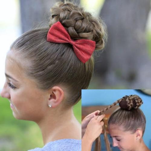 Детские прически с бубликом. Как сделать прическу с бубликом для волос пошагово с фото