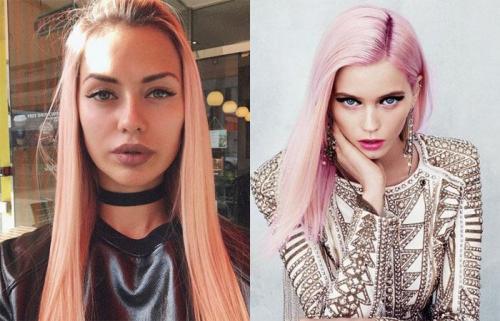 Короткая стрижка розовые волосы.  Пастельный розовый цвет волос 05 Короткая стрижка розовые волосы.  Пастельный розовый цвет волос 05