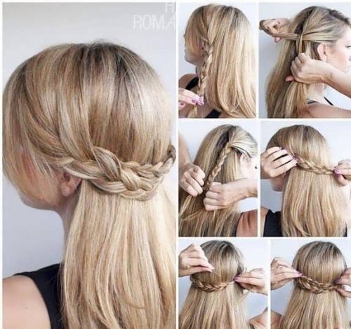 Красивые причёски. Прически с частично собранными и распущенными волосами