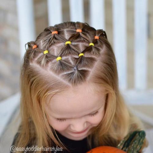 Прическа для девочек из хвостиков. Оригинальные хвостики