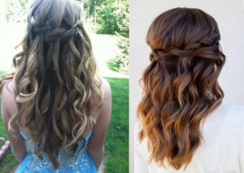 Укладка на длинные волосы. Модная укладка французский водопад на длинные волосы