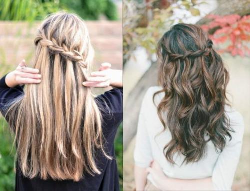 Укладка на длинные волосы. Модная укладка французский водопад на длинные волосы