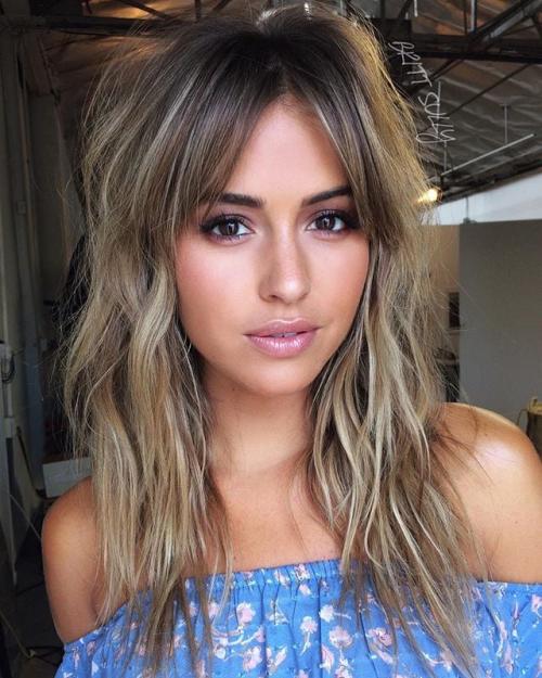 Прически на длинные волосы с челкой. Стрижки на длинные волосы каскад с челкой