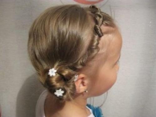 Прически для девочек с жидкими волосами. Жгуты 06