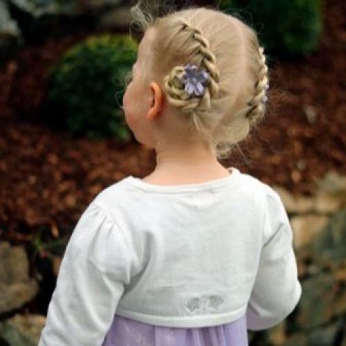 Прически для девочек с жидкими волосами. Жгуты 08