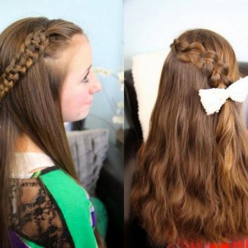 Лёгкие причёски на средние волосы для подростков. Легкие прически в садик или школу