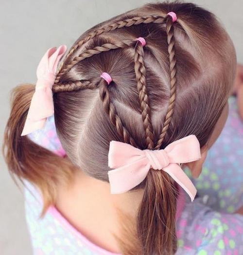 Причёски для девочек в школу за 5 минут лёгкие красивые. Красивые прически для девочки в школу за 5 минут