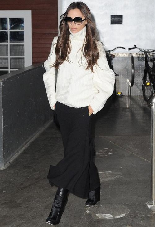 С какой обувью носить юбку карандаш зимой. С чем носить длинные юбки зимой