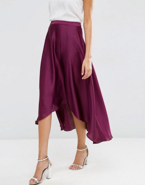 С чем носить шелковую юбку миди. С чем носить шёлковую юбку