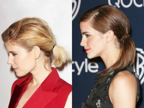 Небрежный хвост на короткие волосы. На короткие волосы